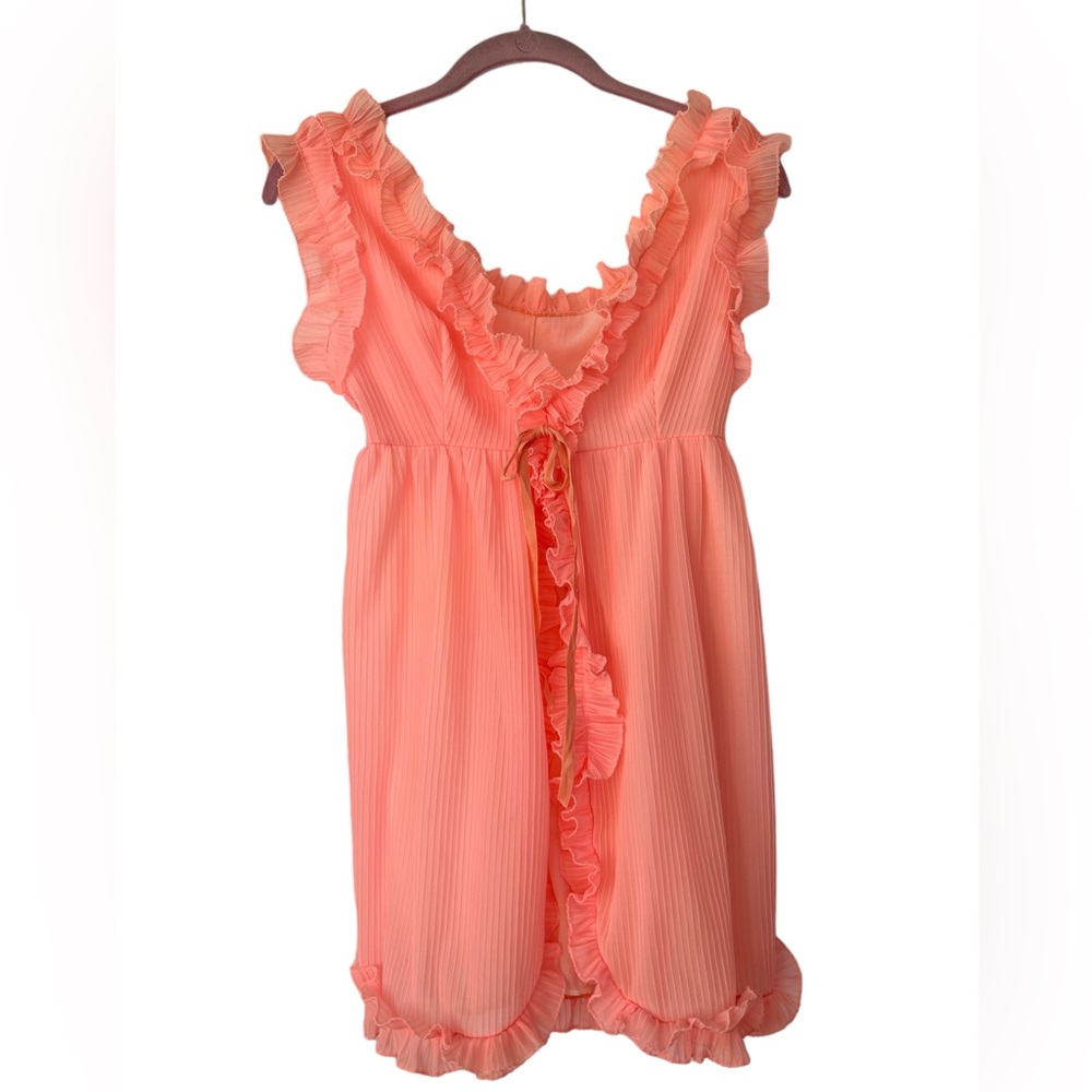 ISATEX  Creamsicle Orange Vintage Babydoll Lingerie or Sleepwear Size M
